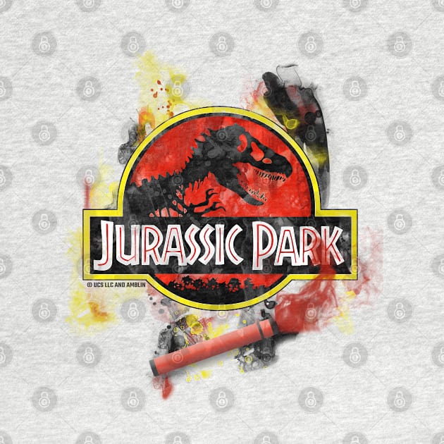 Jurassic - JP T-Rex Movie Flare Logo by Jurassic Merch